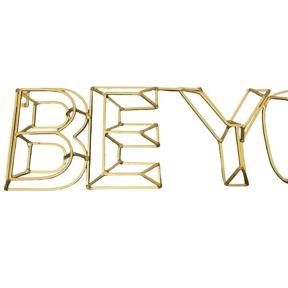 BE YOU Gold Metal Inspo Decor